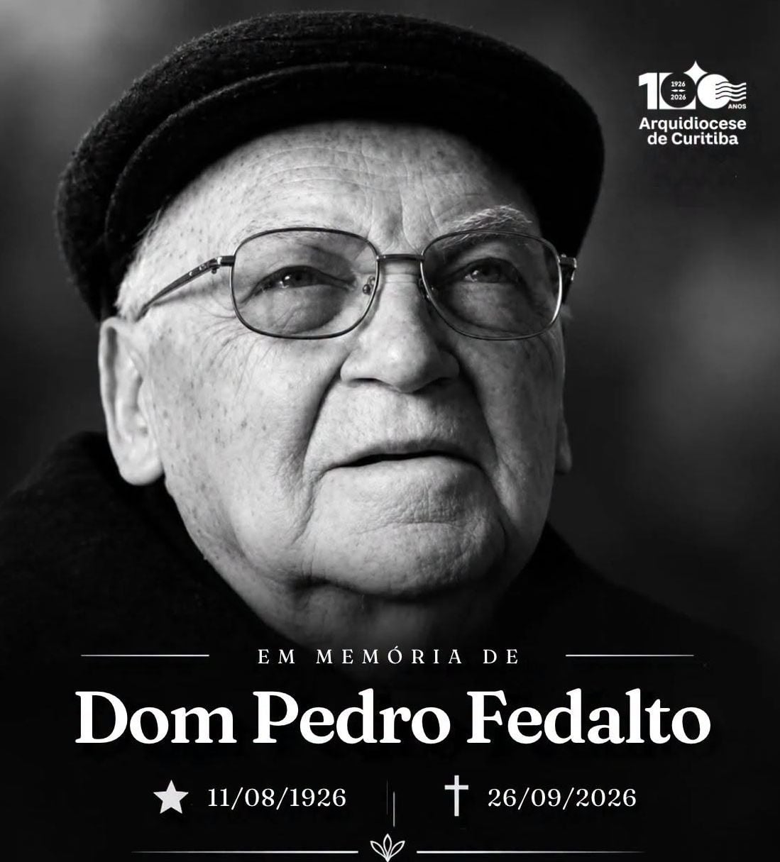Dom Pedro Fedalto, arcebispo emérito de Curitiba, falece aos 100 anos